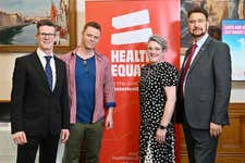 EDITORIAL USE ONLY: L-R Chief Campaigns Officer for Health Equals Paul McDonald, social commentator and author Darren McGarvey, Minister for Public Health and Prevention Ashley Dalton MP, and Afzal Khan, MP for Manchester Rusholme speak at the Health Equals parliamentary reception, where MPs gather at the House of Commons in London to call for urgent action to tackle rising health inequalities across the UK. Picture date: Tuesday July 15, 2025. PA Photo. The Make Health Equal campaign calls for a cross-government strategy to address the fundamental building blocks of health, including safe homes, secure employment and clean air, following new data on premature deaths across the country.