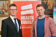 EDITORIAL USE ONLY: L-R Chief Campaigns Officer for Health Equals Paul McDonald and social commentator and author Darren McGarvey speak at the Health Equals parliamentary reception, where MPs gather at the House of Commons in London to call for urgent action to tackle rising health inequalities across the UK. Picture date: Tuesday July 15, 2025. PA Photo. The Make Health Equal campaign calls for a cross-government strategy to address the fundamental building blocks of health, including safe homes, secure employment and clean air, following new data on premature deaths across the country.