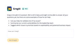 GregAI is available today for free trial users and Intruder customers on the Cloud, Pro and Enterprise plans, allowing security teams to experience contextual, AI-powered vulnerability and security workflow management.