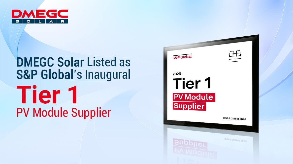 DMEGC Solar Listed as S&P Global's Tier 1 PV Module Supplier
