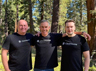 ClickHouse co-founders (from left to right): Yury Izrailevsky, Aaron Katz, Alexey Milovidov
