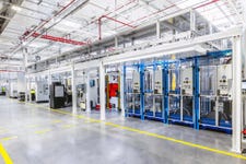Interior of Lyten’s Dwa Battery Energy Storage System (BESS) Manufacturing Facility in Gdańsk, Poland. The clean, modern production space is equipped with advanced battery manufacturing systems and designed for scalable, high-efficiency energy storage assembly.