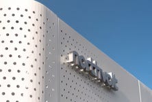 Former Northvolt signage on the exterior of Lyten’s newly acquired Dwa BESS Manufacturing Facility in Gdańsk, Poland—marking the transition to Lyten’s European energy storage operations.