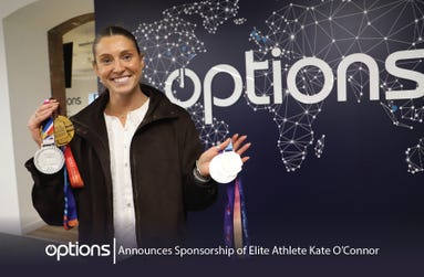 Options Announces Sponsorship of Elite Athlete Kate O’Connor