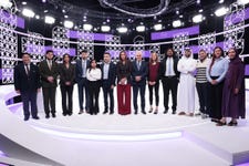 Guest speakers and participating students gather on the Doha Debates stage to discuss a fundamental question “Should ancient wisdom guide today’s societies?” — part of the show’s exploration of timeless questions shaping our world today. (Photo: AETOSWire)