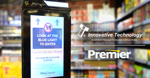 MyCheckr situated at the entrance to the Beer Cave at a Premier store in Glasgow