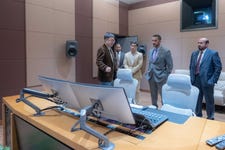 Sultan bin Ahmed visits Shanghai Film Studios, Film Park and Stadium (Photo: AETOSWire)