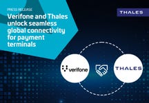 Thales today announced a partnership with Verifone, a global leader in payment terminal solutions, to connect Verifone’s next-generation point-of-sale (POS) terminals using Thales eSIM technology.