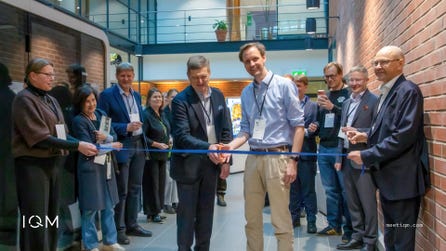 Ribbon cutting of the Aalto Q20 quantum computer delivered by IQM.