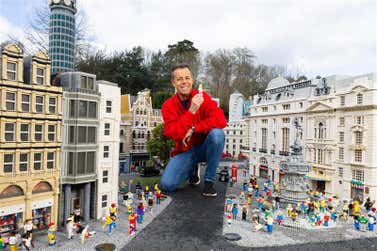 EDITORIAL USE ONLY Tv presenter Pat Sharp unveils ‘1996 High Street’ in Miniland at LEGOLAND Windsor Resort, marking 30 years since the attraction first opened to the public. Issue date: Thursday March 12, 2026. PA Photo. The scene is made from over 12000 bricks and took model makers over 171 hours to create.