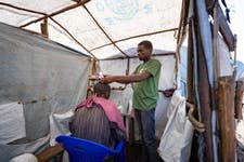 Twishime is one of the 2.2m Congolese people forced to flee their home and start over at a displacement camp.