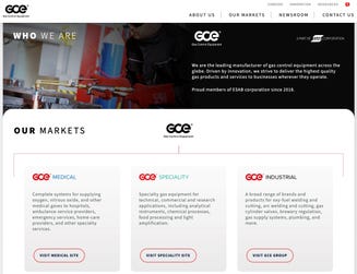 GCE’s new website, gascontrol.com, provides a streamlined, market-focused experience across the GCE Specialty, GCE Medical, and GCE Industrial product portfolios.