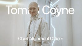 Tommi Coyne, an AI-generated character built to guide crypto investors from fear to clarity.
