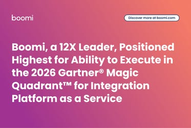 Boomi, a 12X Leader, Positioned Highest for Ability to Execute in the 2026 Gartner® Magic Quadrant™ for Integration Platform as a Service