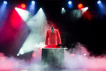 EMBARGOED TO 0001 TUESDAY MARCH 24 EDITORIAL USE ONLY General view of a specially created one‑of‑a‑kind Butlin’s Rhinestone Redcoat, designed to mark the seaside resort’s 90th anniversary, at the brand’s original resort in Skegness. Issue date: Tuesday March 24, 2026. PA Photo.