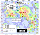 Figure 5: Kadie Zone Drill Hole Locations and Simplified Geology