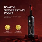 D’YAVOL Single Estate Vodka has been honoured with a Gold Medal and the title of ‘Best Bottle Design’ at Australian International Vodka Awards 2025
