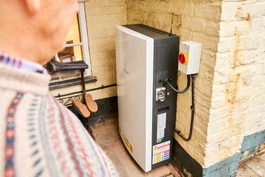 Undated handout image of Angus Townley from Crowle, Lincolnshire, who is taking part in a domestic battery trial with E.ON Next and Northern Powergrid