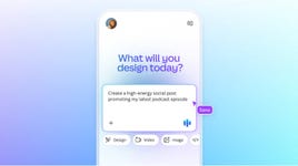 Conversational Design brings ideas to life from natural language prompts or dictation.