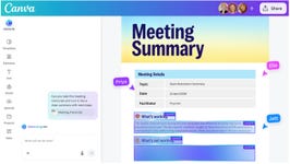 Canva AI is available across the Visual Suite where it can be used to create and edit presentations, documents, spreadsheets, social media posts, and more through a simple conversational interface.
