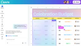 Describe what you need and Canva AI 2.0 generates a fully structured, beautifully-designed sheet, populated with real data and research.