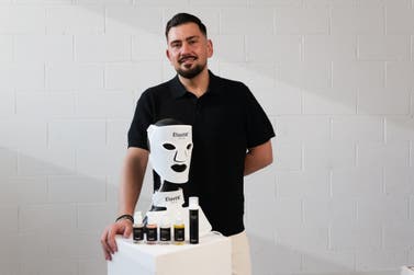 Marc McKee, founder of ElastiK° Skin with all products