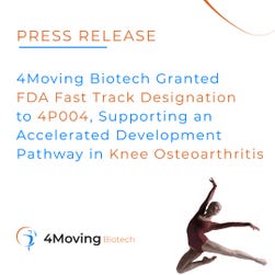 4Moving Biotech Granted FDA Fast Track Designation to 4P004, Supporting an Accelerated Development Pathway in Knee Osteoarthritis