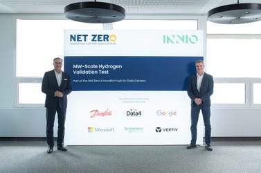 (left to right): Dr. Olaf Berlien, President & CEO, INNIO Group, and Alberto Ravagni, CEO, Net Zero Innovation Hub for Data Centers