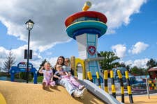 ani Dyer with her children Santiago, Summer and Star welcome real-life assistance dogs and the families they support to a preview of the UK’s first and only PAW Patrol-themed land, World of PAW Patrol at Chessington World of Adventures, ahead of the attraction opening to the public on Sunday. Issue date: Monday April 27, 2026. PA Photo. Photo credit should read: Jas Lehal/PA Media Assignments