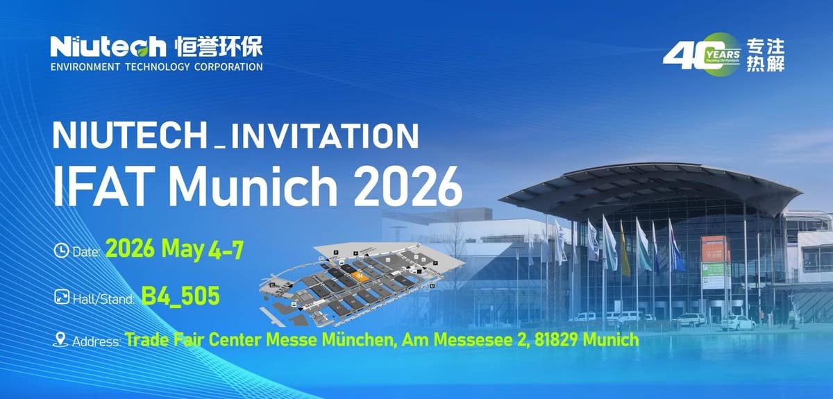 Niutech to Present Intelligent Continuous Pyrolysis Technology for European Circular Economy Closed-Loop at IFAT Munich 2026