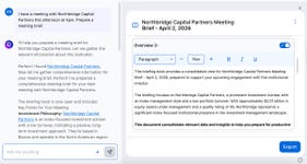 IR teams can turn meeting prep into a single prompt, with Q generating a complete, data-backed briefing book in seconds so teams walk in aligned and informed.
