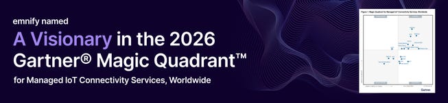 emnify named a Visionary in the 2026 Gartner® Magic Quadrant™ for Managed IoT Connectivity Services, Worldwide.