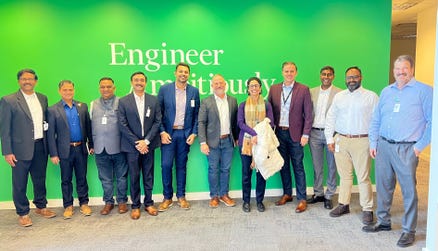 L&T Technology Services and Emerson announce strategic global partnership. Seen in the picture: Senior leaders and delegates from L&T Technology Services and Emerson’s Test & Measurement business, including the NI leadership team.