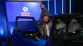 Ashley and Jordan Banjo at Winnrz HǪ in London ahead of the first Winnrz Wednesdays live draw.