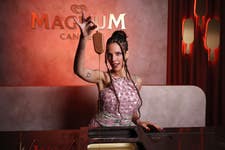 EDITORIAL USE ONLYHalsey at the dipping bar at the Magnum VIP Party during the Cannes Film Festival in Cannes, France. Picture date: Thursday May 14, 2026. PA Photo.