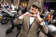 EDITORIAL USE ONLY Sulaiman Ismail at The Distinguished Gentleman's Ride at Maltby Street Market in London, one of 80 rides across the UK, with thousands of riders on their vintage motorbikes in their dapper attire celebrating 15 years of the event in support of men’s health and Movember. Picture date: Sunday May 17, 2026. PA Photo. Photo credit should read: Jeff Spicer/PA Media Assignments