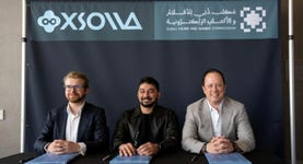 Left to right: Rytis Joseph Jan, SVP of Global Strategic Initiatives & Partnerships, Xsolla; Faisal Kazim, Games Commissioner, Dubai Films and Games Commission; Berkley Egenes, Chief Marketing & Growth Officer, Xsolla