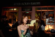 EDITORIAL USE ONLY Megan Jupp attends Magnum Bonbons After Hours, a pop-up bakery takeover with cinnamon roll brand Roll Boys, at 141 Commercial Street in London. Picture date: Thursday May 28, 2026. PA Photo. The event features exclusive Magnum Bonbon x Roll Boys rolls designed for sharing and is open on May 29 and 30 from 6-10pm.