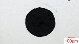 Cross-section of the tube after polishing