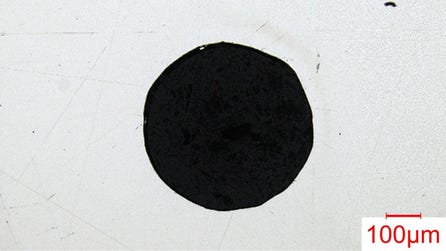 Cross-section of the tube after polishing