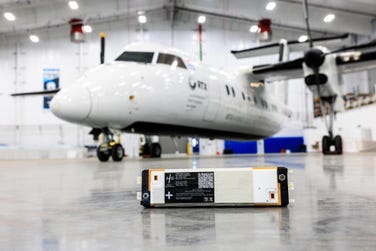 H55 Adagio Battery Modules in Pratt & Whitney Canada Hangar ©RTX