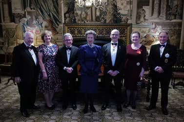 On the 50th anniversary of the Royal Academy of Engineering on 11 June 2026, its Presidents meet the Academy’s Royal Fellow, HRH The Princess Royal at St James’s Palace. L-R Sir John Parker GBE FREng (President 2011-2014), Dame Ann Dowling OM DBE FREng FRS (President 2014-2019), Lord Browne of Madingley FREng FRS (President 2006-2011), HRH The Princess Royal, Sir John Lazar CBE FREng (current President), Dame Tamara Finkelstein DCB, and Sir Jim McDonald KT GBE FREng FRSE (President 2019-2024).