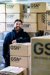 Craig Allen, Founder, in the warehouse.