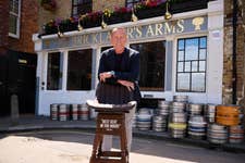EDITORIAL USE ONLY Ray Parlour launches The Best Seat in the House with Simply Business at The Bricklayer’s Arms in Putney, a campaign encouraging people to visit their local pubs during this summer of football. Issue date: Tuesday June 16, 2026. PA Photo. Research commissioned by Simply Business reveals that approximately 1.1 million fewer people are expected to visit the pub during the football tournament due to the late kick-off times, with independent venues potentially missing out on an estimated £197m in revenue.