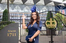 EDITORIAL USE ONLY Debbie Goolding, National Lottery winner, wearing a bespoke crossed fingers hat to Royal Ascot Ladies Day inspired by her win. Picture date: Thursday June 18, 2026. PA Photo. Designed and handcrafted by milliner Barnaby Horn, the headpiece is designed to reflect Debbie’s personal journey of hope, optimism and possibility, which led to her £1 million win.