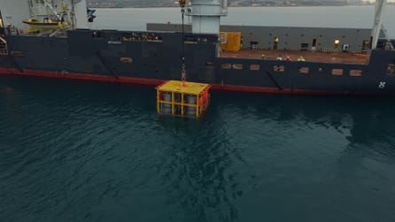 Flocean One subsea desalination pod is deployed off the coast of Norway.