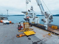Flocean One subsea desalination pod is deployed off the coast of Norway.