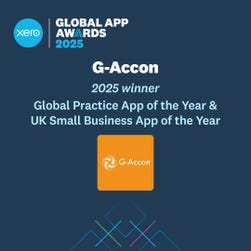 G-Accon was named Global Practice App of the Year and UK Small Business App of the Year at the Xero Global App Awards 2025.