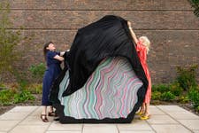 EDITORIAL USE ONLY Ruth Ewan, artist, (left) and Justine Simons, London's Deputy Mayor for Culture and the Creative Industries, unveil The Dagenham Agates at Dagenham Green, East London. Picture date: Tuesday June 23, 2026. PA Photo. The major new public artwork, commissioned by housing association Peabody and housebuilder The Hill Group, honours the Ford Dagenham sewing machinists whose historic strike action paved the way for the landmark 1970 Equal Pay Act. Created in collaboration with the local community, the installation preserves a vital piece of history at the centre of East London’s newest neighbourhood, built on the site of the former Ford Dagenham car plant.