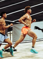 Global sports brand PUMA continued its HYROX dominance at the 2026 HYROX World Championships with a host of standout elite athlete performances and iconic community moments, including Jake Williamson (left) and Hunter McIntyre in the Men’s Elite15 Doubles.
